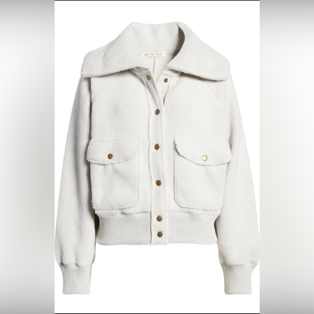 We the Free People Shasta Cardi Jacket in Morning Fog Size XL Revolve - Picture 4 of 5